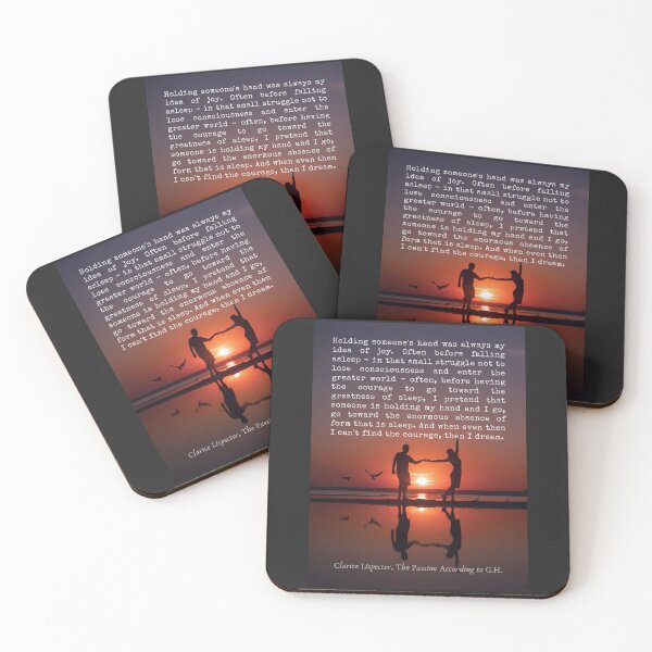 Item preview, Clarice Lispector quote: Holding someone's hand was always my idea of joy. Often before falling asleep - in that small struggle not to lose consciousness designed and sold by artbleed.