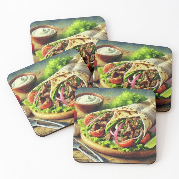 Item preview, Lamb Shawarma Impressionism Art Style designed and sold by artofuniverse.