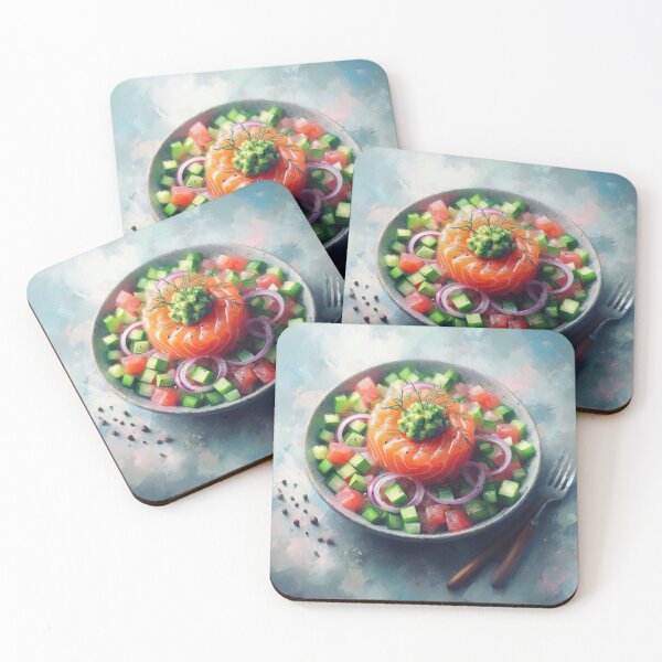 Item preview, Salmon Tartare Impressionism Art Style designed and sold by artofuniverse.