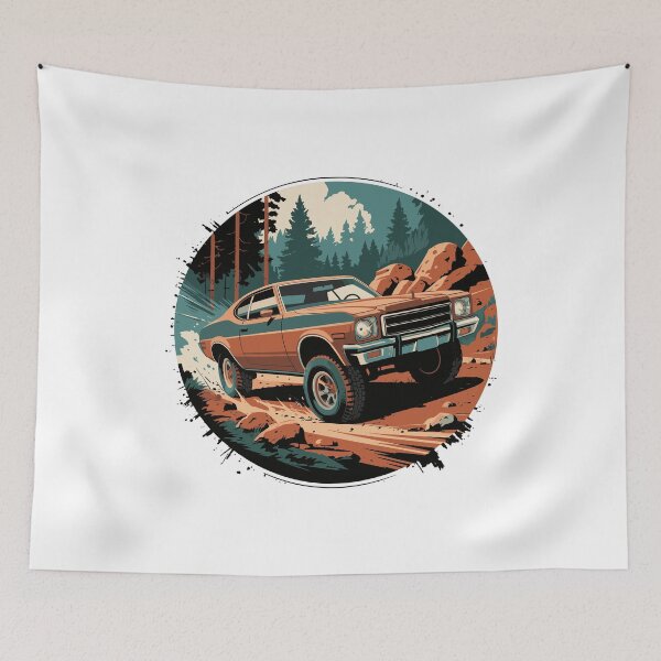 Item preview, Vintage Offroad Adventure Rugged 1970s Car in Nature off grid designed and sold by w1ckerman.