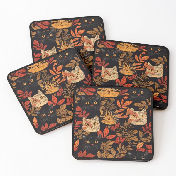 Item preview, Autumn cats pattern for cats and autumn lover designed and sold by SmileshareShop.