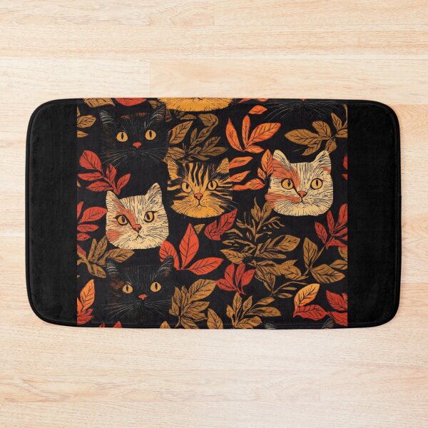Item preview, Autumn cats pattern for cats and autumn lover designed and sold by SmileshareShop.