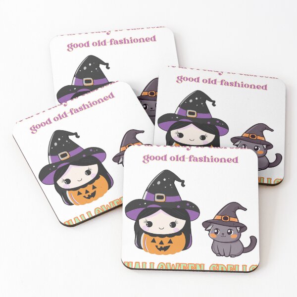 Item preview, Halloween Special - Witch Girl & Cat - Cute Retro Design designed and sold by TuncGK.