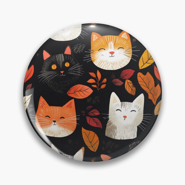 Item preview, Adorable cats pattern for cats and autumn lover designed and sold by SmileshareShop.