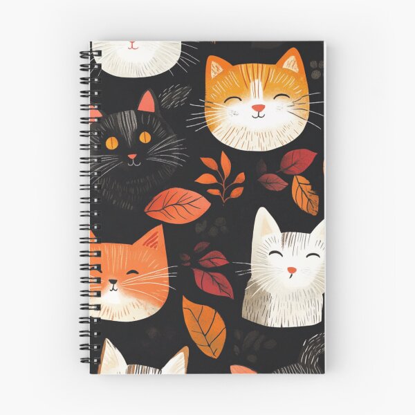 Item preview, Adorable cats pattern for cats and autumn lover designed and sold by SmileshareShop.