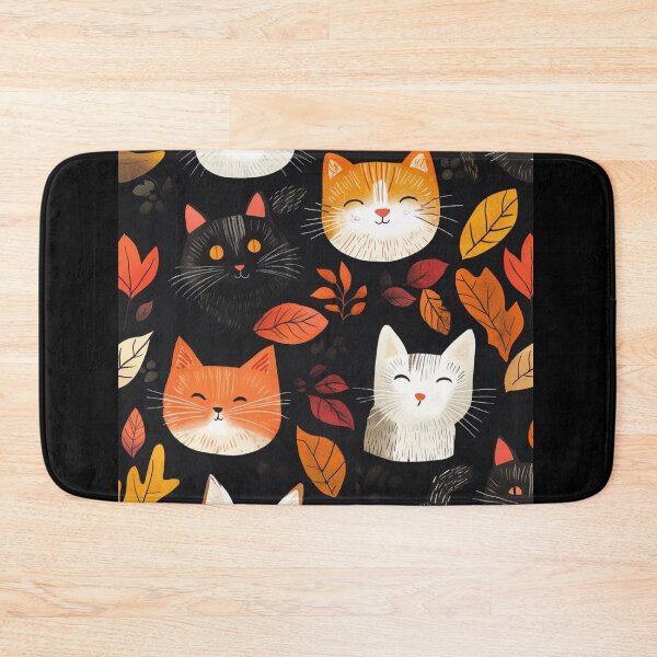 Item preview, Adorable cats pattern for cats and autumn lover designed and sold by SmileshareShop.