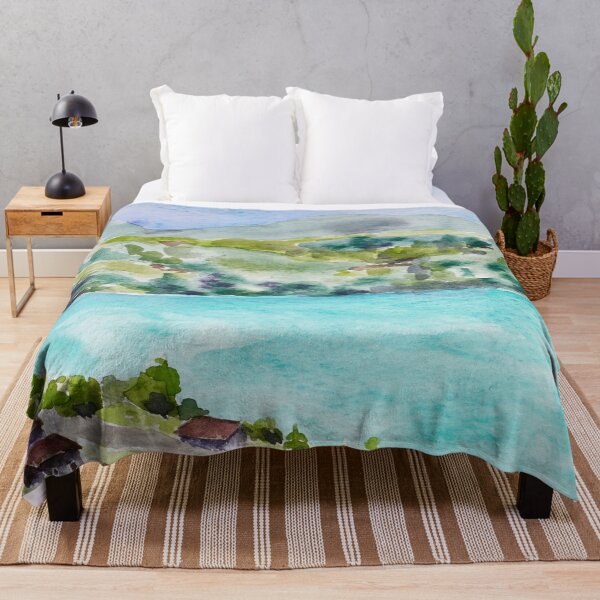 Item preview, Pintura de acuarela de paisaje suizo con lago y montaña designed and sold by ColorandColor.