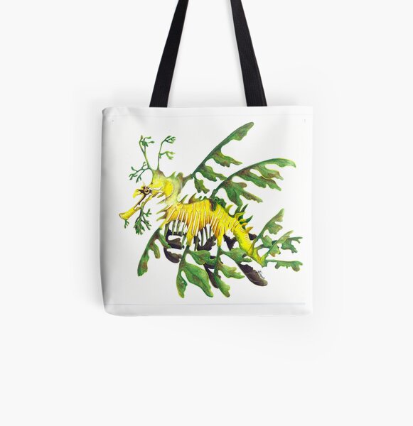 Watercolour Leafy Seadragon All Over Print Tote Bag