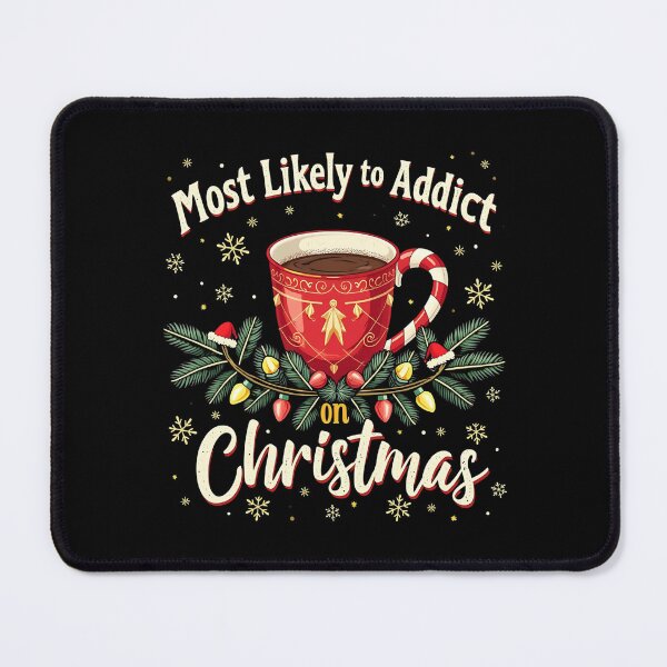 Item preview, "Most Likely to Need Coffee on Christmas Morning" Funny Holiday T-Shirt designed and sold by AI-volution.