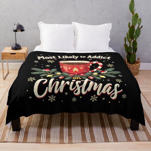 Item preview, "Most Likely to Need Coffee on Christmas Morning" Funny Holiday T-Shirt designed and sold by AI-volution.