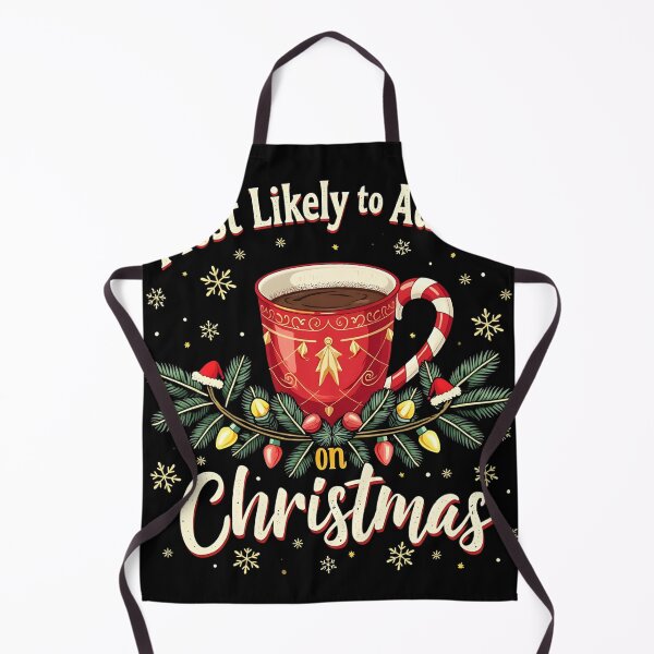 Item preview, "Most Likely to Need Coffee on Christmas Morning" Funny Holiday T-Shirt designed and sold by AI-volution.