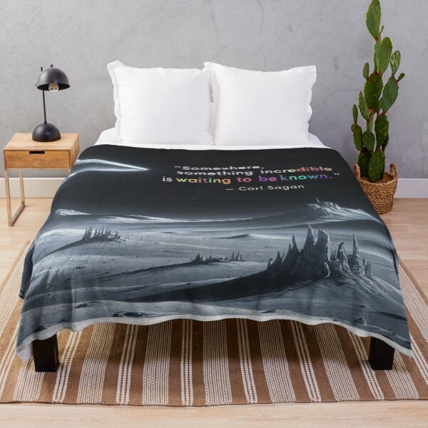Item preview, “Somewhere, something incredible is waiting to be known.”  - Carl Sagan designed and sold by eXtraHumans.