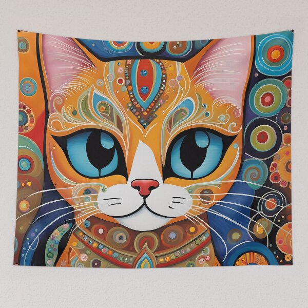 Item preview, Folk Art Kitten designed and sold by Colin Bentham.