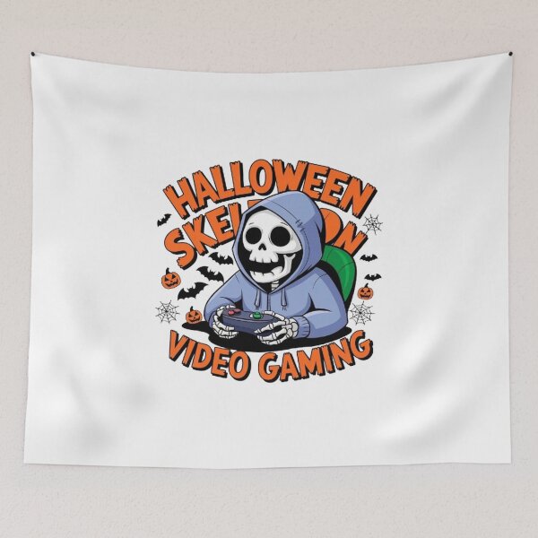 Item preview, Skeleton Gamer, Level Up This Halloween T-Shirt designed and sold by masteryStore.