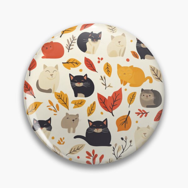 Item preview, Adorable cats pattern for cats and autumn lover designed and sold by SmileshareShop.