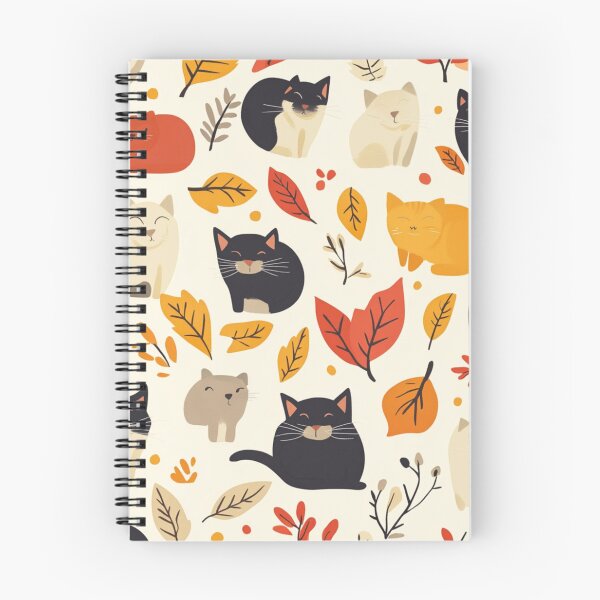 Item preview, Adorable cats pattern for cats and autumn lover designed and sold by SmileshareShop.