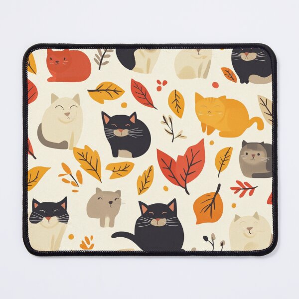 Item preview, Adorable cats pattern for cats and autumn lover designed and sold by SmileshareShop.
