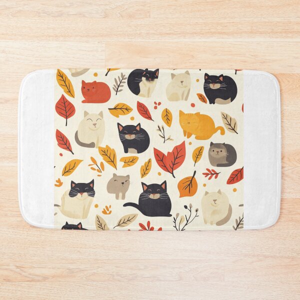 Item preview, Adorable cats pattern for cats and autumn lover designed and sold by SmileshareShop.