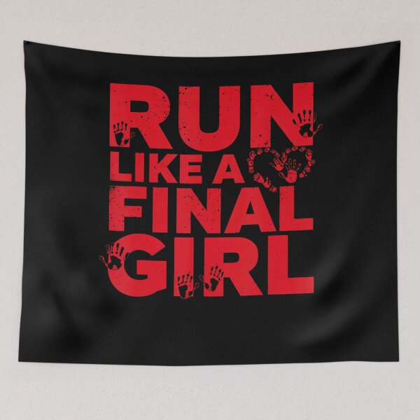 Item preview, Halloween Funny Run Like A Girl Horror Movie Color designed and sold by DollyCadogan.