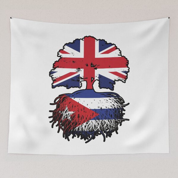 Item preview, Cuba Cuban British UK Tree Roots Flag designed and sold by FlagX.