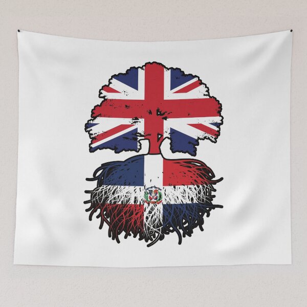 Item preview, Dominican Republic Dominican British UK Tree Roots Flag designed and sold by FlagX.