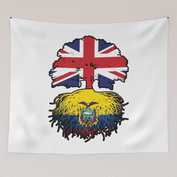 Item preview, Ecuador Ecuadorian British UK Tree Roots Flag designed and sold by FlagX.