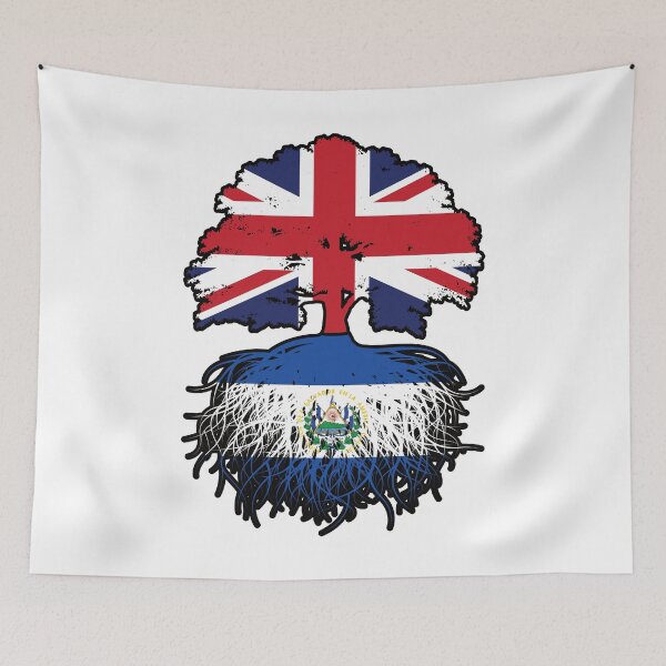 Item preview, El Salvador Salvadoran British UK Tree Roots Flag designed and sold by FlagX.