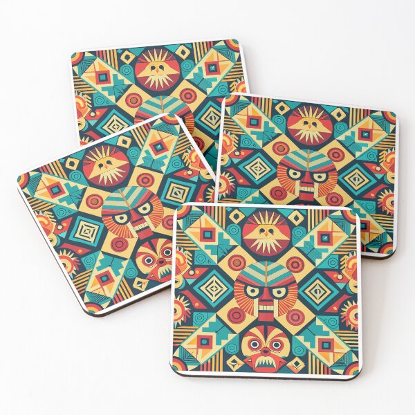 Item preview, Tribal Geometric Mask Design with Vibrant Colors designed and sold by ArtLab-store.