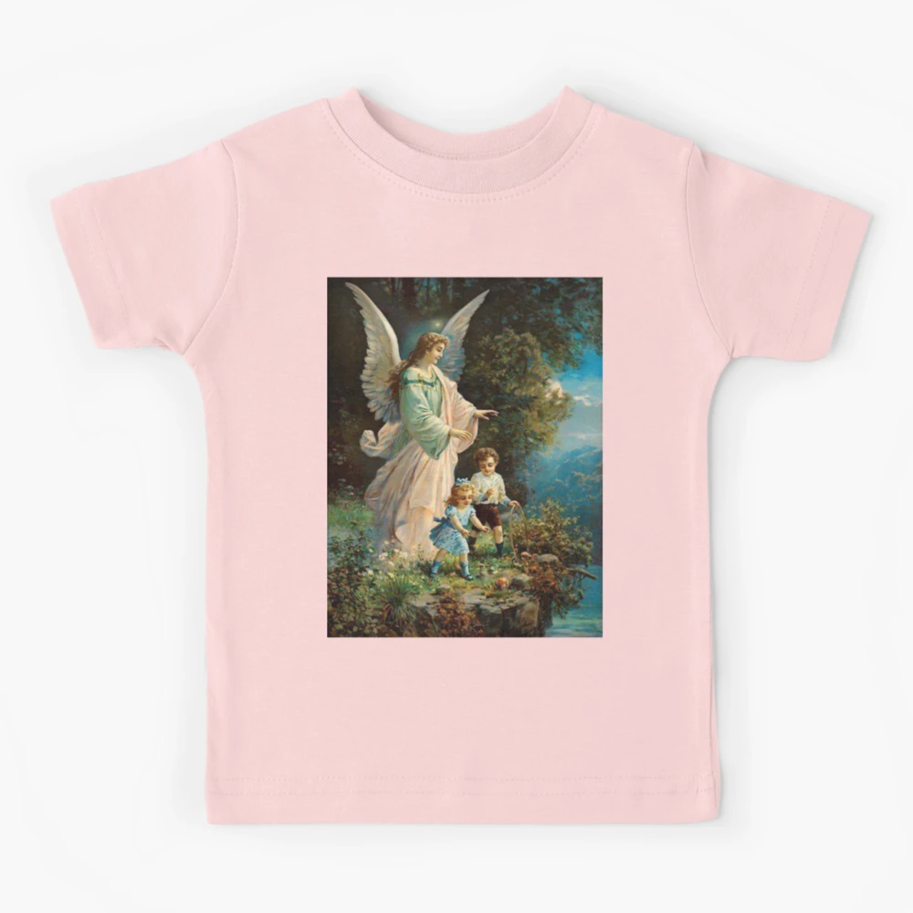 Guardian Angel watching over Kids Nursery Gift Kids T-Shirt for