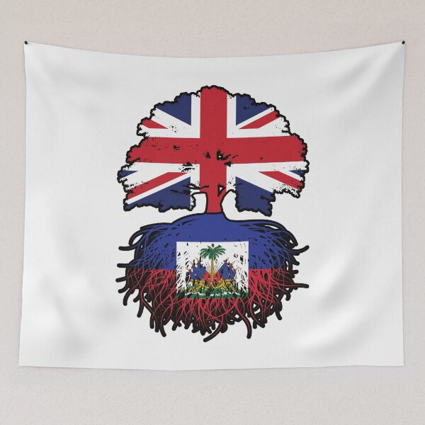 Item preview, Haiti Haitian British UK Tree Roots Flag designed and sold by FlagX.