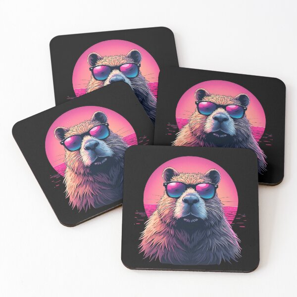Item preview, "Cool Capybara in Sunglasses" Funny Animal T-Shirt designed and sold by AI-volution.