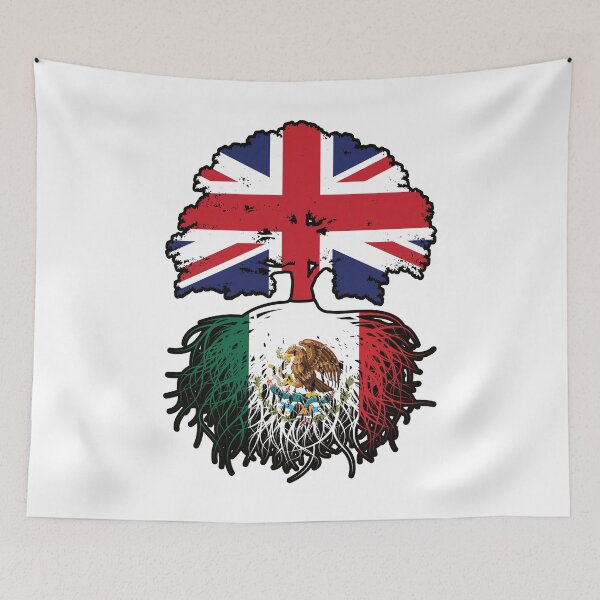 Item preview, Mexico Mexican British UK Tree Roots Flag designed and sold by FlagX.