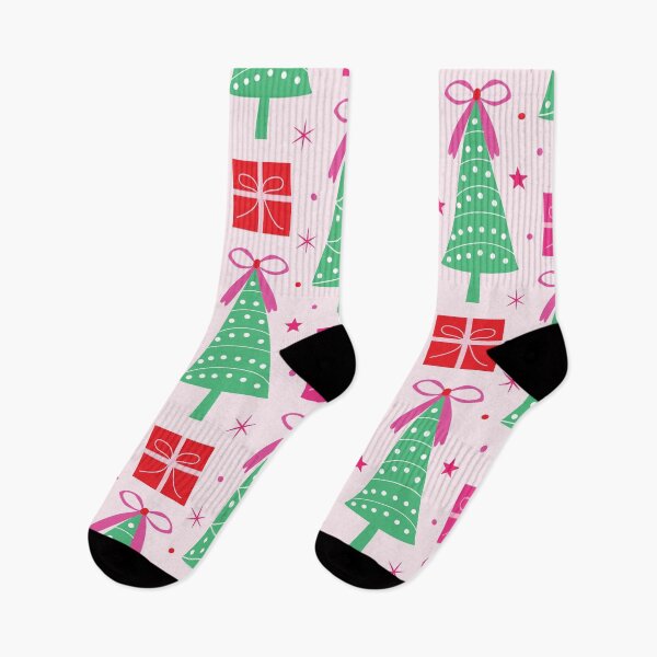 Item preview, Preppy Christmas Tree with Pink Bows and Gifts  designed and sold by Yasminepatterns .