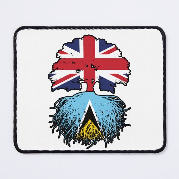 Item preview, Saint Lucia Saint Lucian British UK Tree Roots Flag designed and sold by FlagX.