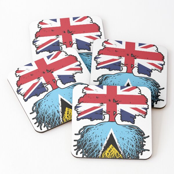 Item preview, Saint Lucia Saint Lucian British UK Tree Roots Flag designed and sold by FlagX.