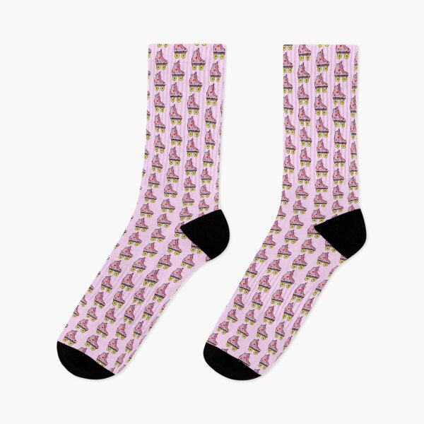 Item preview, Retro Roller Blade with Hearts and Smiley Flowers Pink, Purple and Yellow designed and sold by MrsCreative1.