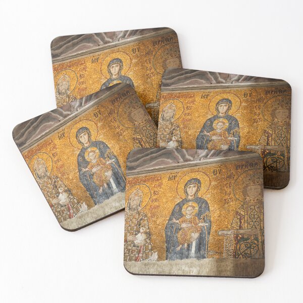 Item preview, Very old mosaic of the Virgin Mary and infant Jesus designed and sold by Photopat.
