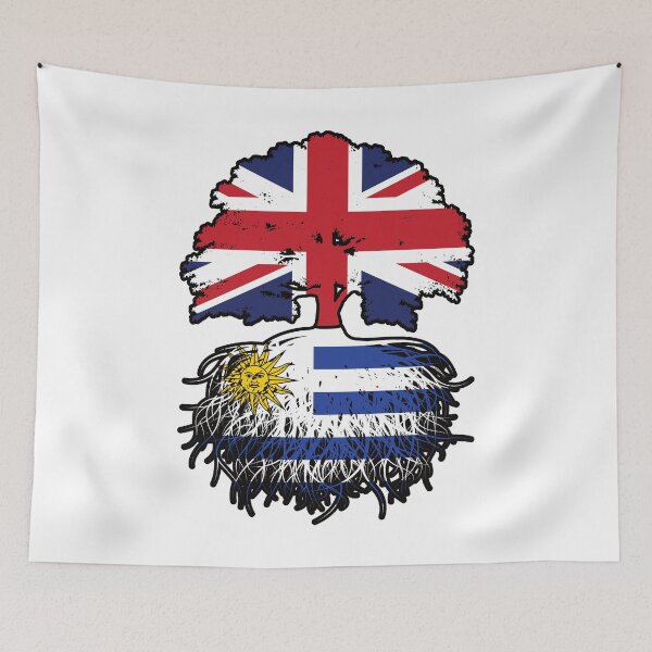 Item preview, Uruguay Uruguayan British UK Tree Roots Flag designed and sold by FlagX.