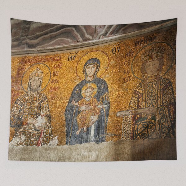 Item preview, Very old mosaic of the Virgin Mary and infant Jesus designed and sold by Photopat.