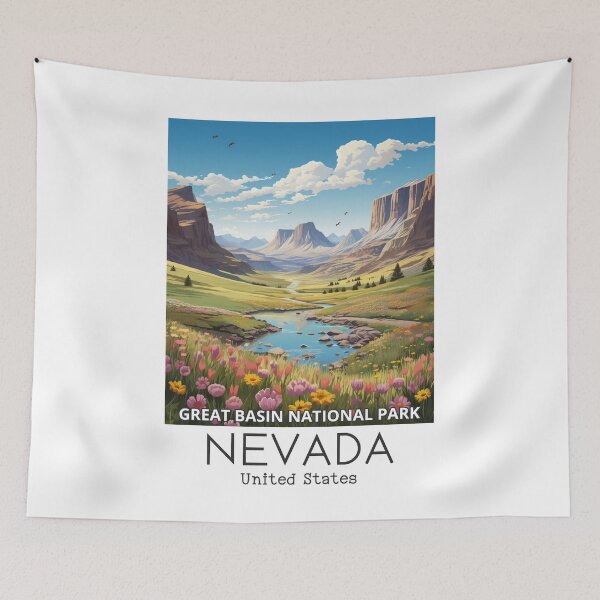 Item preview, A Vintage Travel Illustration of Great Basin National Park - Nevada - US designed and sold by GoodOldVintage.