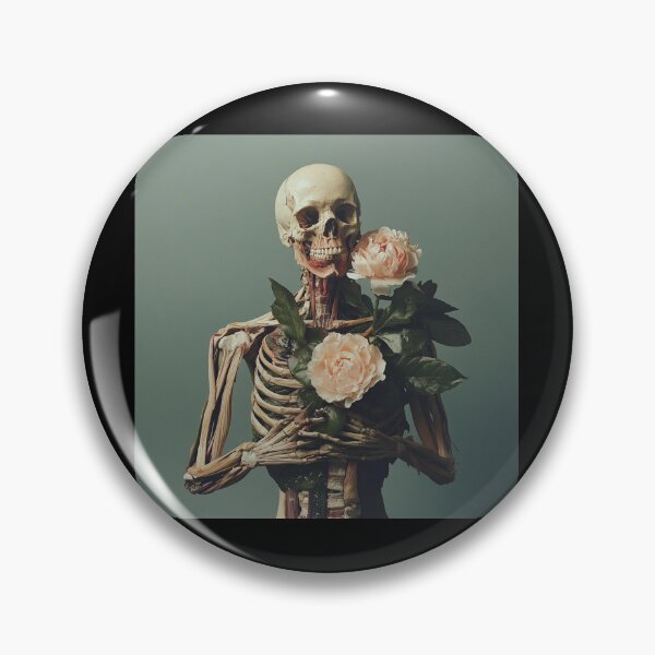 Item preview, Romantic forever skeleton with flowers designed and sold by SmileshareShop.