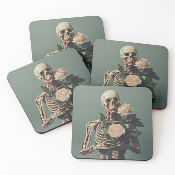Item preview, Romantic forever skeleton with flowers designed and sold by SmileshareShop.