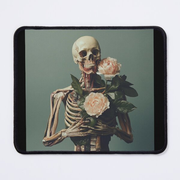 Item preview, Romantic forever skeleton with flowers designed and sold by SmileshareShop.