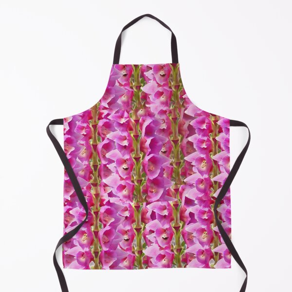 Item preview, An abstract geometric pattern with bright magenta and violet Foxglove flowers designed and sold by Tchoice.