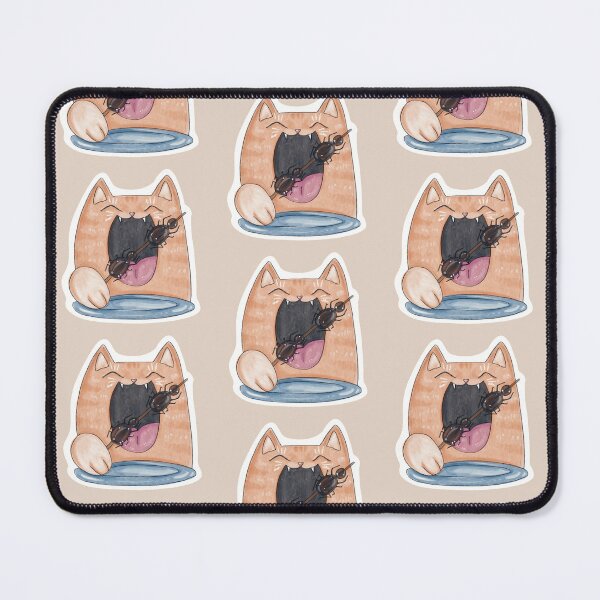 Item preview, Cat Eating Exotic Dish Of Bugs designed and sold by Julia Sol.