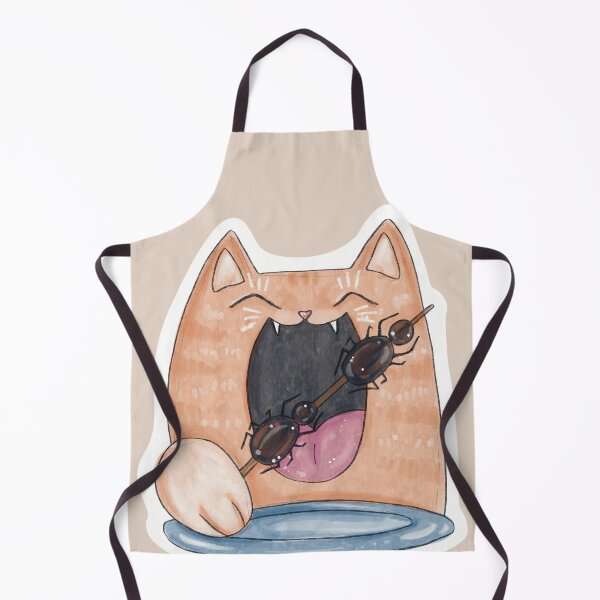 Item preview, Cat Eating Exotic Dish Of Bugs designed and sold by Julia Sol.