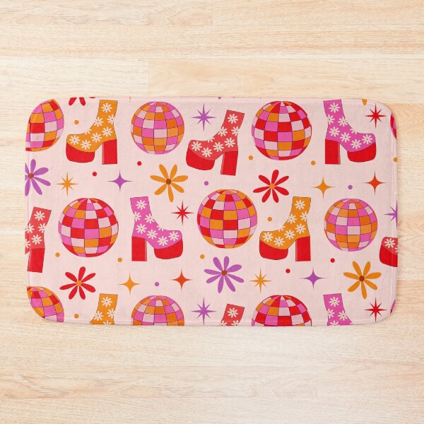Item preview, Disco Ball and Groovy Shoes with Retro Flowers Pattern  designed and sold by Yasminepatterns .