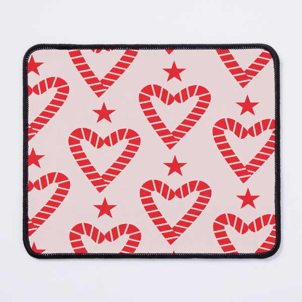 Item preview, Christmas Red Candy Hearts with Stars Pattern  designed and sold by Yasminepatterns .