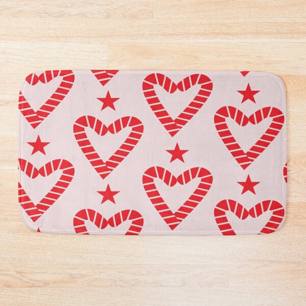 Item preview, Christmas Red Candy Hearts with Stars Pattern  designed and sold by Yasminepatterns .