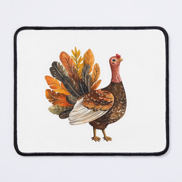 Item preview, Autumn Turkey Watercolor Illustration for Stickers and Gifts designed and sold by Liseri.